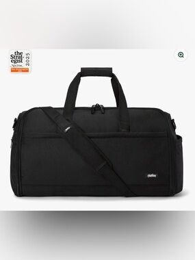 HALFDAY The Premium Garment Duffel 45L MENS Black Duffel Bag - Travel & Gym